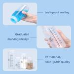 ASEVAT 8oz Wide Mouth Plastic Reagent Bottles