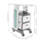 Mobile Medical Trolley Cart with Drawers and Trays