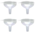 Plastic Funnels 4 Pack - Ideal for Liquids and Powders