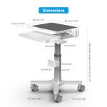 Dental Clinic Trolley with Scanner Holder and Tray