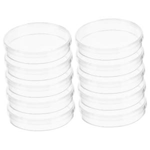 10 Transparent Plastic Petri Dishes with Lids