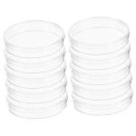 10 Transparent Plastic Petri Dishes with Lids