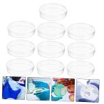 10 Transparent Plastic Petri Dishes with Lids