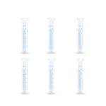 6-Pack 25ml Clear Plastic Graduated Cylinders
