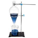 1000ml Glass Separatory Funnel Set with Rack