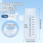 17oz Wide Mouth Plastic Reagent Bottles - 2 Pack