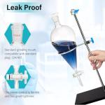 1000ml Glass Separatory Funnel Set with Rack