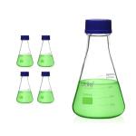 4 Pack 500ml Glass Narrow Mouth Erlenmeyer Flask