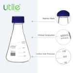 4 Pack 500ml Glass Narrow Mouth Erlenmeyer Flask