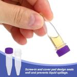1.5ml Plastic Cryogenic Vials with Purple Caps - 200 pcs