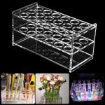 Transparent Acrylic Test Tube Holder Rack - 3 Holes