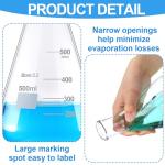 8-Pack 500 ml Glass Erlenmeyer Flasks