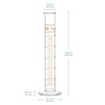 StonyLab 50ml Borosilicate Glass Graduated Cylinder 2-Pack