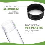 80 Pcs Clear Flat Plastic Test Tubes with Caps