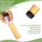 80 Pcs Clear Flat Plastic Test Tubes with Caps