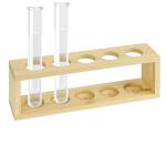 SHIDOW Wooden Test Tube Rack - Holds 5 Tubes
