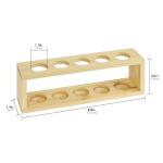 SHIDOW Wooden Test Tube Rack - Holds 5 Tubes