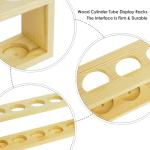 SHIDOW Wooden Test Tube Rack - Holds 5 Tubes