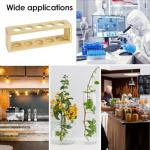 SHIDOW Wooden Test Tube Rack - Holds 5 Tubes