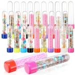 30 Plastic Test Tubes with Colorful Caps, 45 ml