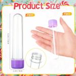 30 Plastic Test Tubes with Colorful Caps, 45 ml