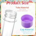 30 Plastic Test Tubes with Colorful Caps, 45 ml