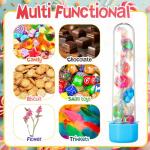 30 Plastic Test Tubes with Colorful Caps, 45 ml