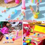 30 Plastic Test Tubes with Colorful Caps, 45 ml