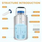 10L Liquid Nitrogen Tank with Carry Bag