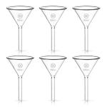 6-Pack Mini Glass Funnels for Lab and Kitchen