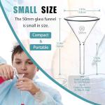 6-Pack Mini Glass Funnels for Lab and Kitchen