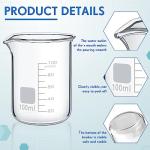 20 Pcs 100 ml High Borosilicate Glass Beakers