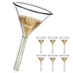 6-Pack Mini Glass Funnels for Lab and Kitchen