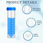 110 Pcs 50ml Centrifuge Tubes with Caps