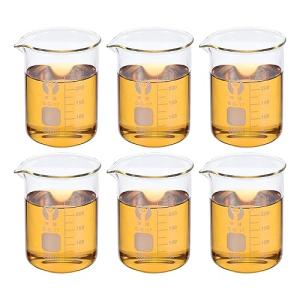 PATIKIL 250ml Borosilicate Glass Beaker Set, 6 Pack