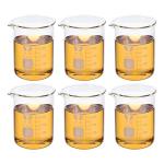 PATIKIL 250ml Borosilicate Glass Beaker Set, 6 Pack
