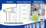 Set of 6 Graduated Plastic Beakers for Labs
