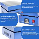 850W LED Electric Soldering Hot Plate, 7.9"x7.9