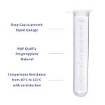 10ml Centrifuge Tubes with Lids - 200 Pack