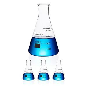 Maccx 1000ml Narrow-Mouth Glass Erlenmeyer Flask Set