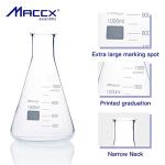 Maccx 1000ml Narrow-Mouth Glass Erlenmeyer Flask Set