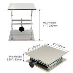 HFS 8x8" Stainless Steel Lab Jack Lift Table