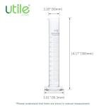 2 Pack 500ml Glass Graduated Cylinders Set