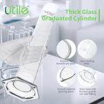2 Pack 500ml Glass Graduated Cylinders Set