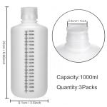 Kestun 32oz Plastic Bottles with Caps, 3-Pack