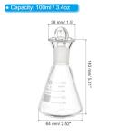 100ml Borosilicate Erlenmeyer Flask with Stopper