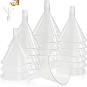 Tebery 20 Pack Wide Mouth Plastic Funnels
