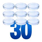 Transparent Petri Dishes with Lid - 30 Pack