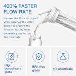 FACHIOO 1.3L Glass Water Filter Pitcher - Gray