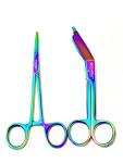 German Lister Bandage Scissors and Hemostat Forceps Set